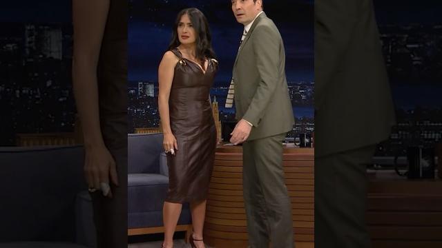 After covering sports illustrated swimsuit, #salmahayek teaches jimmy how to model! #fallontonight After covering sports illustrated swimsuit, #salmahayek teaches jimmy how to model! #fallontonight