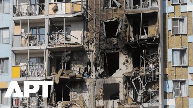 Watch: footage shows blasted windows, burnt homes after drone attack on russian town | apt Watch: footage shows blasted windows, burnt homes after drone attack on russian town | apt