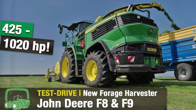 John deere f8 / f9 forage harvester | test-drive | new: 425 to 1020 hp | agricultural technology John deere f8 / f9 forage harvester | test-drive | new: 425 to 1020 hp | agricultural technology