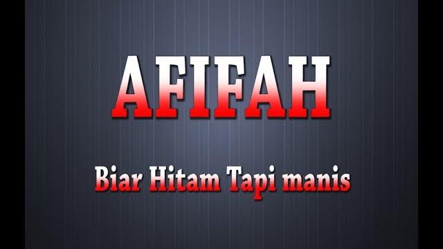 Afifah - biar hitam tapi manis (karaoke + lyrics) Afifah - biar hitam tapi manis (karaoke + lyrics)