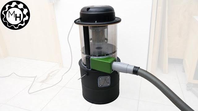 A small cyclone dust collector with a cheap vacuum A small cyclone dust collector with a cheap vacuum