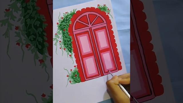 Door painting #shorts #art #painting #satisfying Door painting #shorts #art #painting #satisfying
