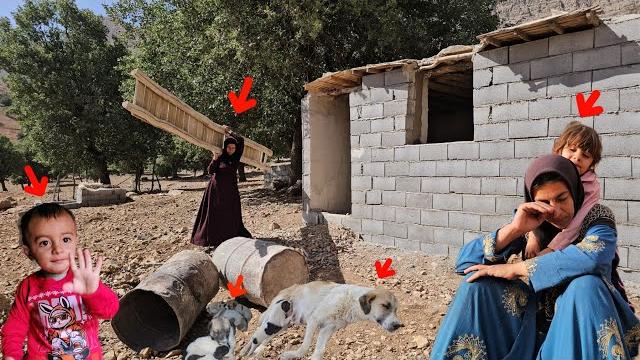 Finishing the plastering of the hut and khadija's worries about artan and najla's illness Finishing the plastering of the hut and khadija's worries about artan and najla's illness