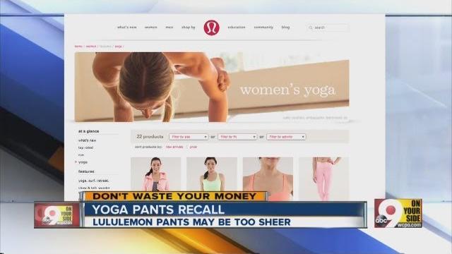 Yoga pants recall Yoga pants recall