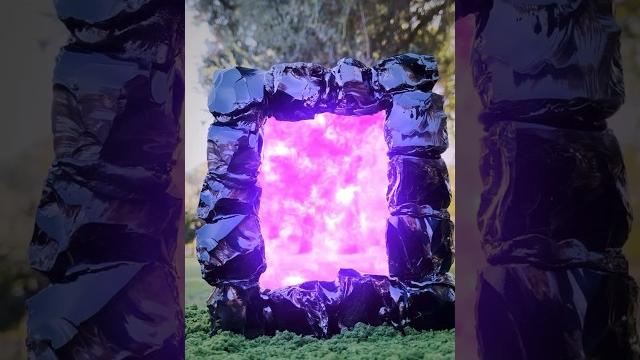 Making a real obsidian nether portal! Making a real obsidian nether portal!