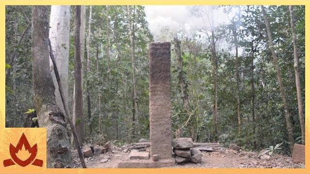 Primitive technology: pit and chimney furnace Primitive technology: pit and chimney furnace