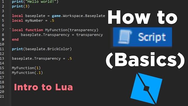 How to script in roblox #1 - intro to lua How to script in roblox #1 - intro to lua