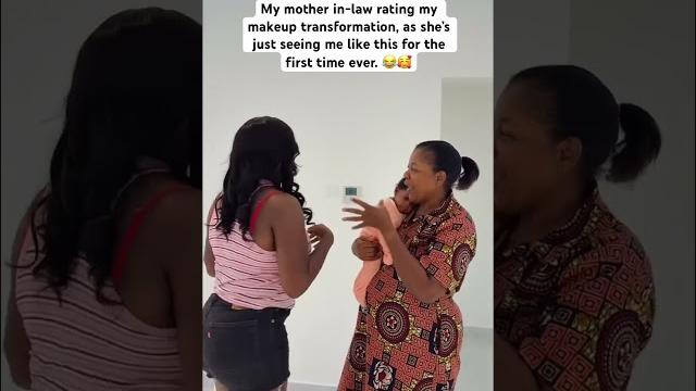 My mother in-law rating my makeup transformation, as she’s just seeing me like this for the first⏱️ My mother in-law rating my makeup transformation, as she’s just seeing me like this for the first⏱️