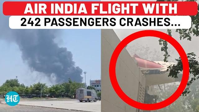 Breaking | air india flight with 242 passengers crashes minutes after takeoff at ahmedabad airport Breaking | air india flight with 242 passengers crashes minutes after takeoff at ahmedabad airport