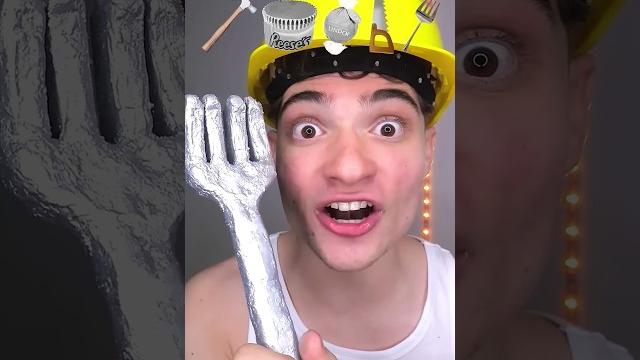 Extreme giant silver chocolate asmr!? Extreme giant silver chocolate asmr!?