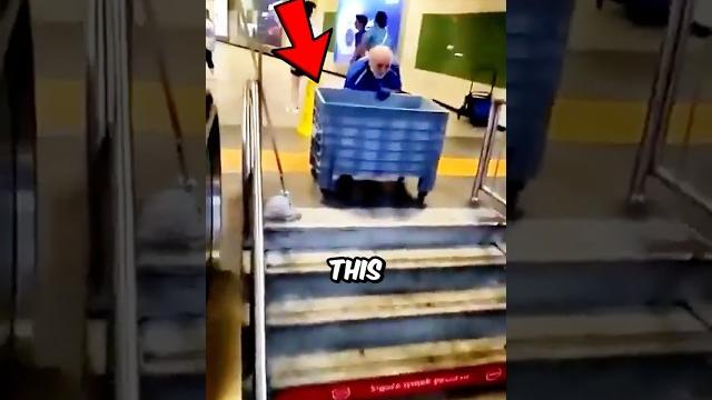 How they clean metro escalators How they clean metro escalators