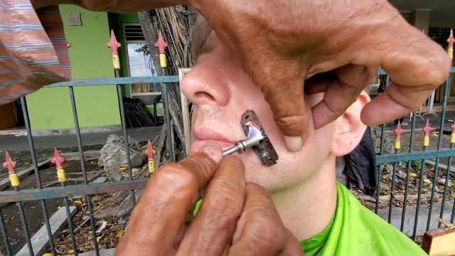 $.70 street barbershop shave in yogyakarta indonesia 4k $.70 street barbershop shave in yogyakarta indonesia 4k