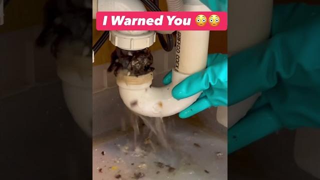 This clogged kitchen sink is pretty disgusting! #cleanwithme #cleaningmotivation #cleaning This clogged kitchen sink is pretty disgusting! #cleanwithme #cleaningmotivation #cleaning