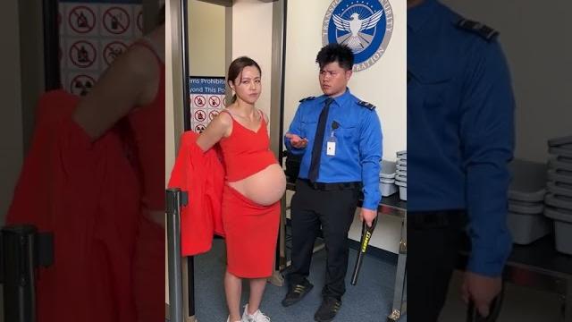 Woman hides suspicious on her body. #shorts Woman hides suspicious on her body. #shorts