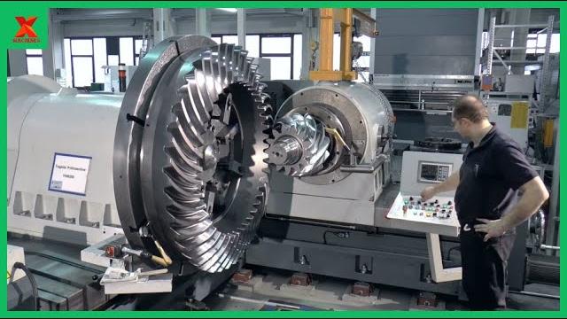 The world's largest bevel gear cnc machine- modern gear production line. steel wheel manufacturing The world's largest bevel gear cnc machine- modern gear production line. steel wheel manufacturing