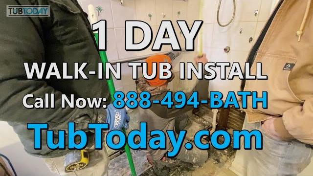 Tubtoday's groundbreaking video on a real one-day hydrotherapy walk-in bathtub installations! Tubtoday's groundbreaking video on a real one-day hydrotherapy walk-in bathtub installations!