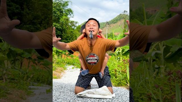 Motorbike prank on dad ️ #funny #cute Motorbike prank on dad ️ #funny #cute