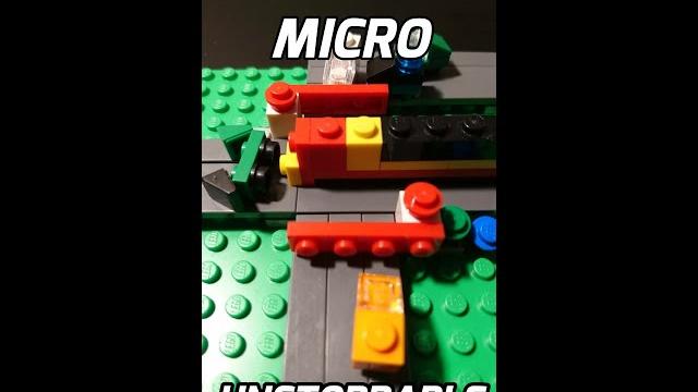 Lego micro unstoppable train - crash at the railway crossing! Lego micro unstoppable train - crash at the railway crossing!
