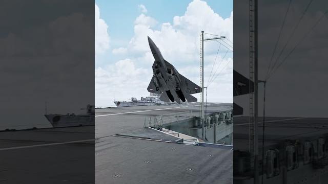Sukhoi su-57 executed a flawless touchdown on the aircraft carrier Sukhoi su-57 executed a flawless touchdown on the aircraft carrier