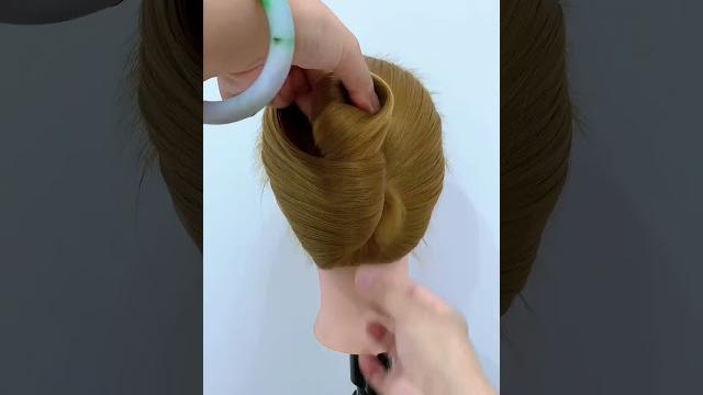#half-tied hair #low bun #bun #hairpin #half-tied hair #low bun #bun #hairpin