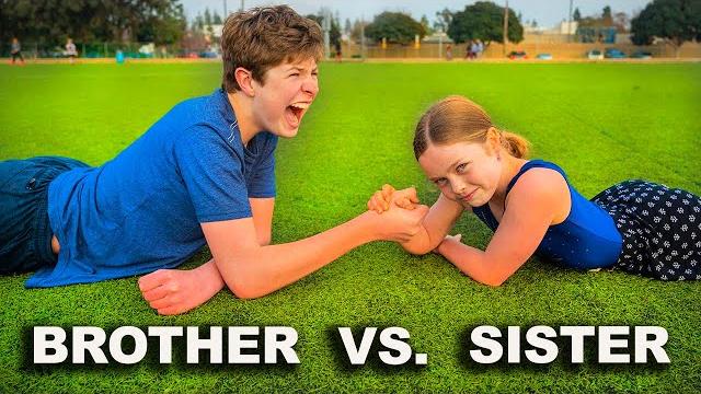 Brother vs. sister extreme strength challenge Brother vs. sister extreme strength challenge