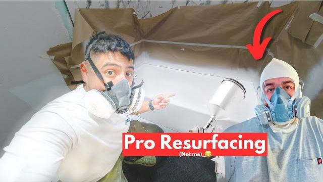 How a pro resurfaces a tub How a pro resurfaces a tub