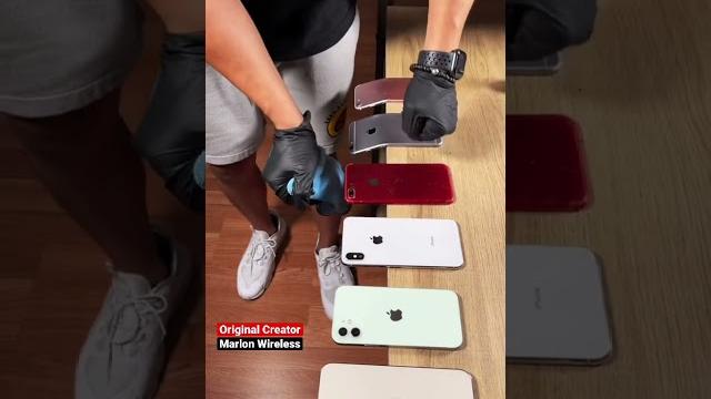 Which phone was stronger? #test #break #phones #iphone Which phone was stronger? #test #break #phones #iphone
