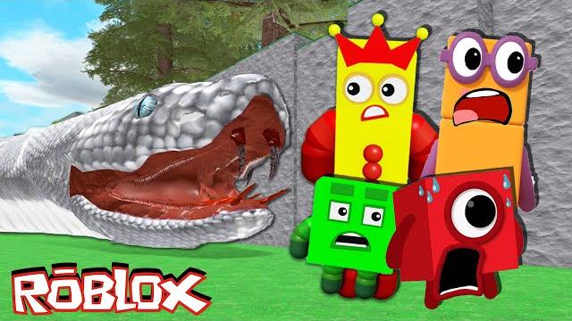 Numberblocks escape a giant snake in roblox! Numberblocks escape a giant snake in roblox!