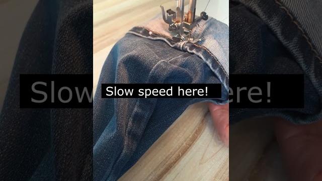 How to hem jeans with keepeing original hem How to hem jeans with keepeing original hem