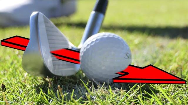 Hit the golf ball first Hit the golf ball first