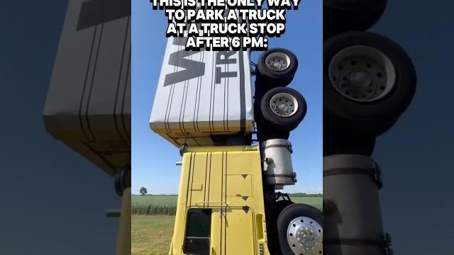 The only way to park a semi truck at the truck stop after 6 pm. #parkingproblems #trucking #trucker The only way to park a semi truck at the truck stop after 6 pm. #parkingproblems #trucking #trucker