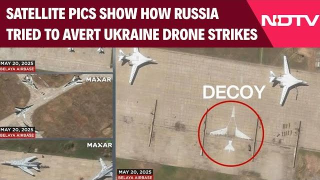 Russia ukraine news | satellite pics show how russia tried to avert ukraine drone strikes, failed Russia ukraine news | satellite pics show how russia tried to avert ukraine drone strikes, failed