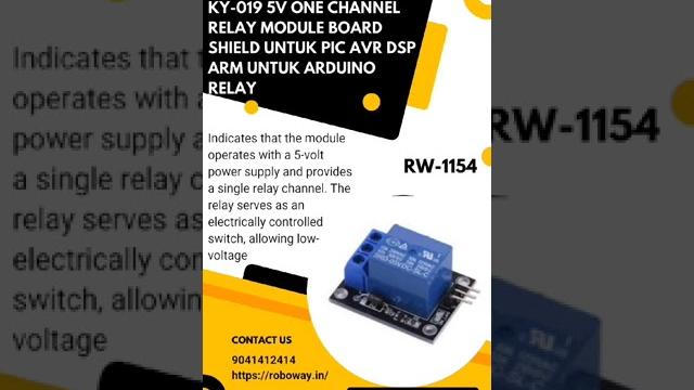 Roboway ky-019 5v one channel relay module board shield untuk pic avr dsp arm untuk arduino relay Roboway ky-019 5v one channel relay module board shield untuk pic avr dsp arm untuk arduino relay