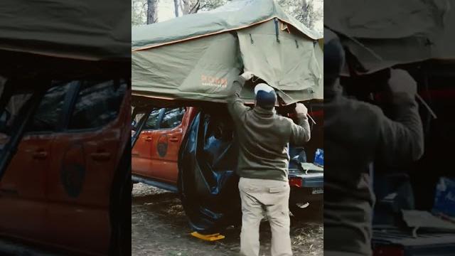 Roam vagabond roof top tent setup Roam vagabond roof top tent setup