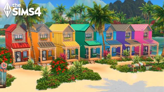Rainbow tiny houses // the sims 4 speed build Rainbow tiny houses // the sims 4 speed build