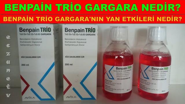 Benpain tri̇o gargara nedir? benpain tri̇o gargara'nın yan etkisi nedir? benpain trio nasıl kullanılır Benpain tri̇o gargara nedir? benpain tri̇o gargara'nın yan etkisi nedir? benpain trio nasıl kullanılır
