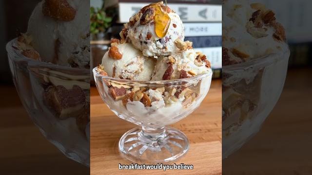 High protein maple peanut praline ice cream High protein maple peanut praline ice cream