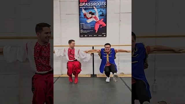 Trying ukrainian dance moves Trying ukrainian dance moves