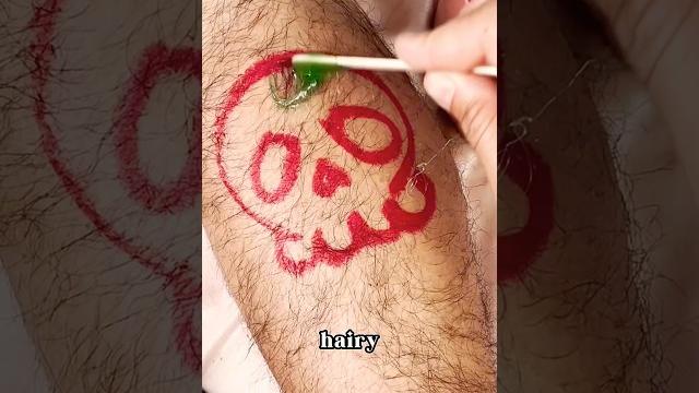 Waxing boyfriend’s hairy legs Waxing boyfriend’s hairy legs