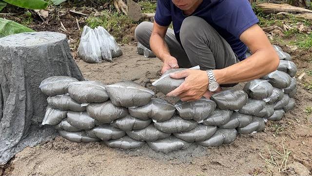 Very cool cement ideas - garden decoration with aquarium, flower pot, table and chair all in one Very cool cement ideas - garden decoration with aquarium, flower pot, table and chair all in one