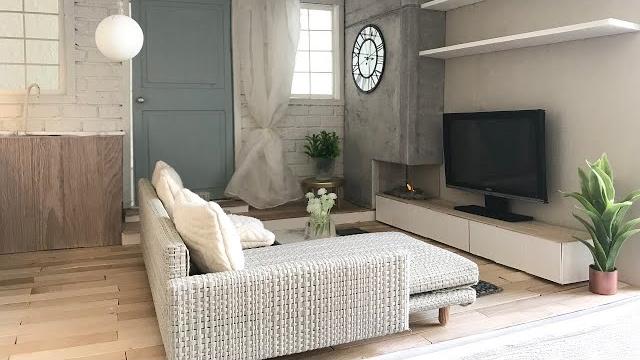 Diy miniature living room (working fireplace) Diy miniature living room (working fireplace)