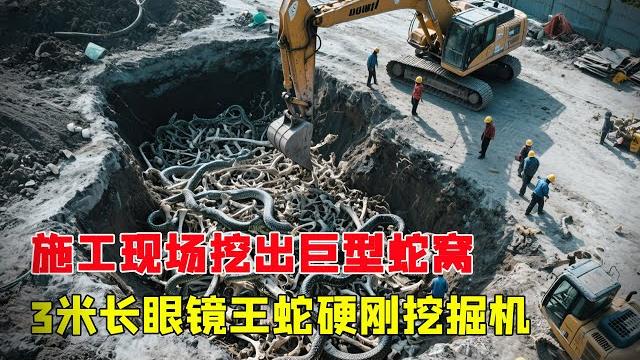 Excavate a giant snake nest at the construction site Excavate a giant snake nest at the construction site