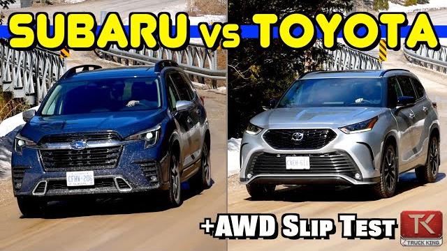2023 subaru ascent vs toyota highlander - symmetrical awd vs torque vectoring awd slip test! 2023 subaru ascent vs toyota highlander - symmetrical awd vs torque vectoring awd slip test!
