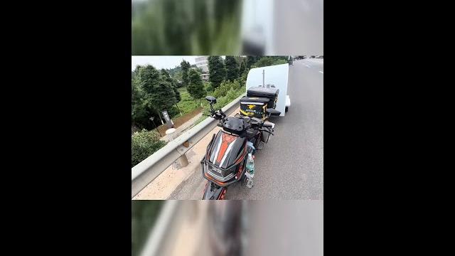 横漂外卖小哥拖挂小房车进藏遇困,无奈下车推车上坡 横漂外卖小哥拖挂小房车进藏遇困,无奈下车推车上坡