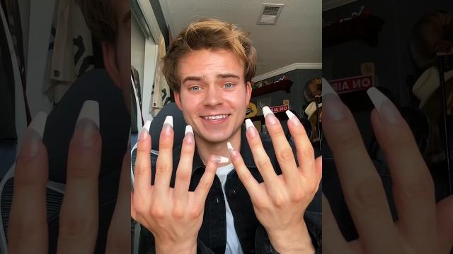 Putting on fake nails for a day Putting on fake nails for a day