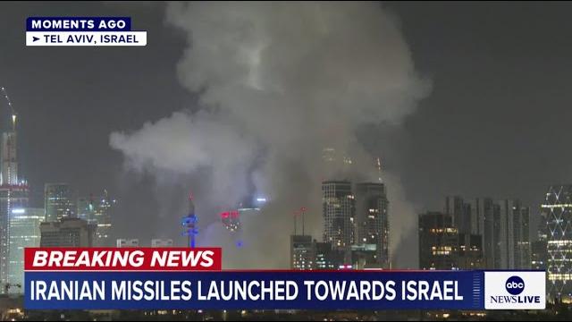 Iran launches missiles toward israel l abc news live Iran launches missiles toward israel l abc news live