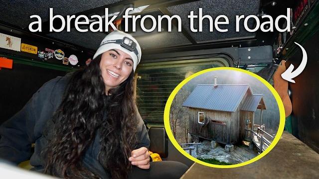 Taking a break | solo overnight at off-grid cabin Taking a break | solo overnight at off-grid cabin