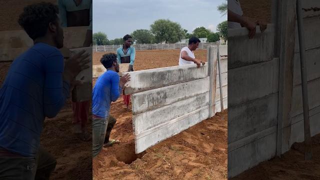 High performance precast concrete compound with installation #precast #boundarywall #compound High performance precast concrete compound with installation #precast #boundarywall #compound