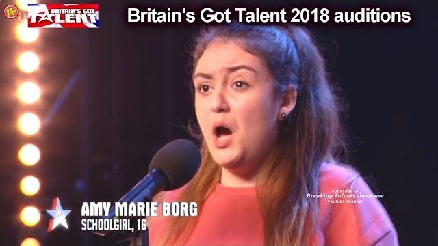 Amy marie borg 16 yo operatic singer surprised them auditions britain's got talent 2018 bgt s12e03 Amy marie borg 16 yo operatic singer surprised them auditions britain's got talent 2018 bgt s12e03
