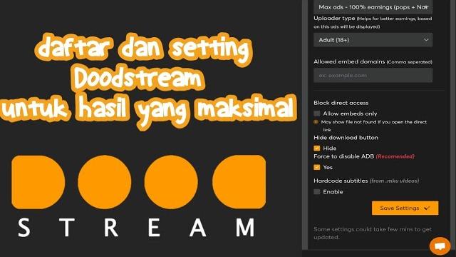 Cara daftar dan setting doodstream untuk pemula Cara daftar dan setting doodstream untuk pemula